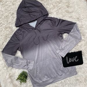 Boutique LS Hooded Top 💗 Gray